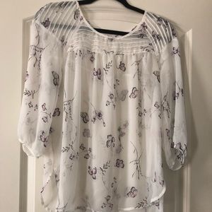 LC Lauren Conrad Sheer Butterfly 🦋 Blouse